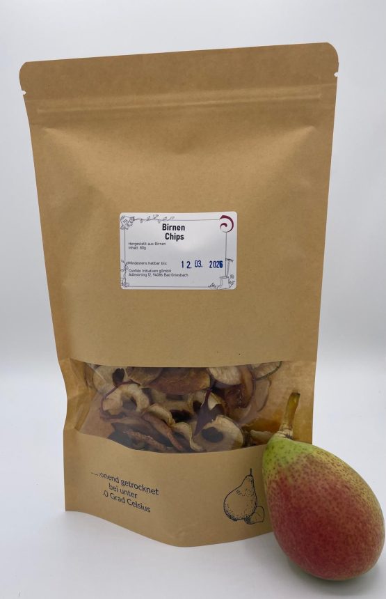 Birnenchips, Einwaage 80g